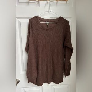 Charlotte Russe Scoop Neck Ribbed Sweater
